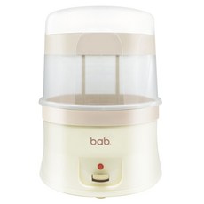 bab 培寶 全自動奶瓶消毒鍋 高溫蒸氣 完整消毒, 米白色 + 透明色, TM-712