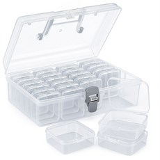 Living Mango 鑽石畫模組化24格收納盒, 白色, 1個