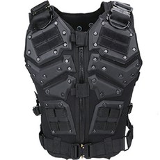 World 多功能軍用戰術背心 25-AA224, 黑色, 1個