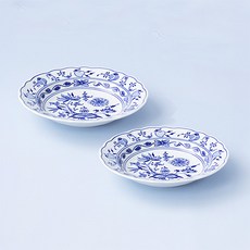 체스키포슬란 쯔비벨무스터 깊은 접시 CB001, 혼합색상, 2개