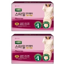 디펜드 여성용 프리미엄 스타일 언더웨어 성인기저귀 파워, 중형, 14개입, 2개