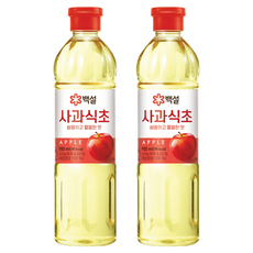 CJ BEKSUL 白雪 清爽乾淨的蘋果醋, 900ml, 1個