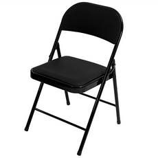 HABITY 皮革坐墊摺疊椅, 黑色, 1個