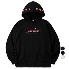 벤힛 남녀공용 YOU WIN 오버핏 특양면 후드티셔츠