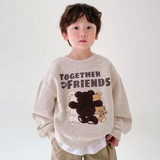 베리클로젯 주니어 투게더 프렌즈 기모 오버핏 맨투맨