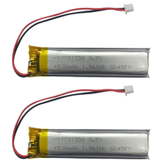 리튬폴리머배터리 충전지 530mAh YJ701558, 1개입, 2개