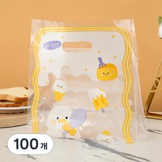 세븐집 오리 비닐포장 간식 구디백 극소, 화이트, 100개