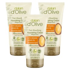 dalan 達欖 摩洛哥堅果油特潤深層滋養修護霜 快速吸收 48小時保濕 適合手部、臉部、身體, 60ml, 3條