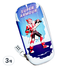 아이나라에듀 캐릭터 3D 입체 필통, 3 슈퍼 로봇, 3개