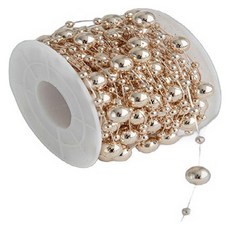 MaDaKkuMi 捲裝裝飾串珠鏈 10m, 香檳球, 1套