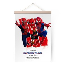 ART NOU VEAU 2023 Marvel Spider -Man No -Way Home Wall Hangingwood A3日曆, 白色的, 1個