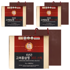 Jungwonsam 正元蔘 6年根高麗红蔘精隨身包 + 購物袋, 30條, 10g, 3盒