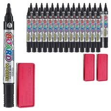 Dong-A Culture Board Marker 12p + Board Marker Eraser 文具套裝, 黑色（板標記）, 3組