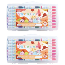 SKB 文明 巧遇家族彩色筆, 48色, 2盒