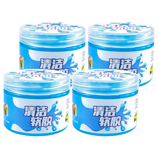 小麥購物 多功能清潔膠 160g, 藍色, 4個