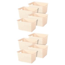 CHIFUN SENHUO 祈樂森活 仿編織收納籃 550g, 40.5 x 29 x 22cm, 卡其色, 8個