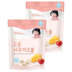 bebefood 寶寶福德 起司優格豆豆 12個月以上, 蘋果起司, 16g, 2包