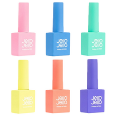Jello Jello 夏日海灘霓虹系列 美甲凝膠 6色組 10ml Mingo ..., Mingo Pink，Blue Wave，Cony Mint，Pina Colada，Sunup Juicy，Enjoy Purple, 1組