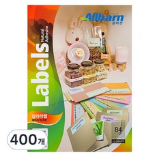 올바른 칼라라벨 연분홍 레이저 잉크젯공용 4 x 21 AL084PP, 84칸, 400개