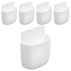 Dometopia 黏貼式多功能收納遙控器支架, 5個, 白色