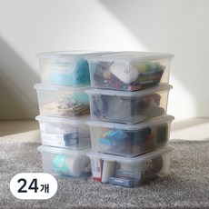 IRIS OHYAMA 愛麗思歐雅瑪 韓國製造多功能收納箱 CLC-4, 透明, 3.5L, 24個