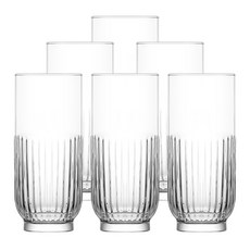 라브 TOK352 홈카페 유리컵 395ml, 투명, 6개
