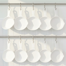 LIVINGMATE 吃播手柄小碟子, 白色, 10個, 單品