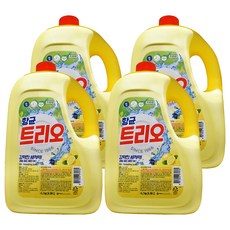 Trio 蔬果碗盤洗潔精 檸檬香, 4.2kg, 4瓶