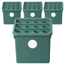 OLIVING 韓國製造圓點模組傘架, 4個, 苔綠色