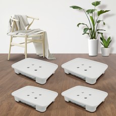 플라팜 직사각 화분 받침대, 화이트, 4개