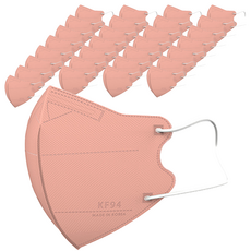 메디케이알 아동용 와이드 새부리형 황사방역 마스크 소형 KF94, 25개입, 4개, 버니 코랄