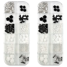 BARNA 美甲飾品水鑽12格套組, G款, 2個
