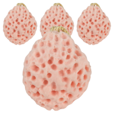 Sunewz Sun Daily 蓬鬆柔軟蜂窩海綿沐浴巾, 1入, 粉紅色, 4個