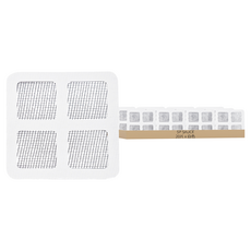 SP SAUCE 黏貼式排水孔方形毛髮濾網 20片組, 100 x 100mm, 銀色