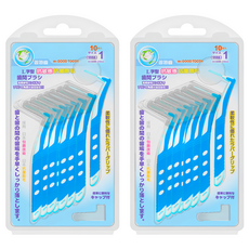 Mr.GOOD TOOTH 固特齒 L型牙間刷 藍 SSSS, 0.6mm, 10支, 2盒