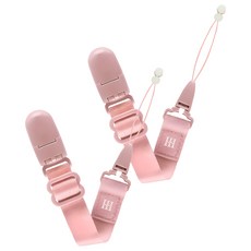 Simba 小獅王辛巴 蘊蜜夜光奶嘴帶 0個月以上嬰兒, 栗粉色, 2條