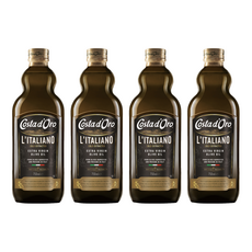 Costa d'Oro 義大利原裝進口100%義大利初榨橄欖油 L'ITALIANO 冷壓萃取 750ml, 4瓶