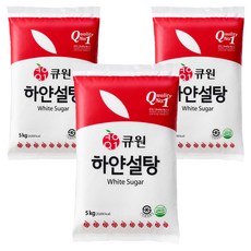 큐원 하얀 설탕, 5kg, 3개