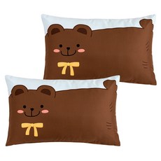izari 孩童用DTP超細纖維枕套 2入組, 泰迪熊