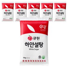 큐원 하얀 설탕, 5kg, 6개