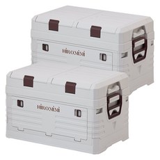 Hiromimi 摺疊收納箱 收納蓋款 25L, I1098, 2個