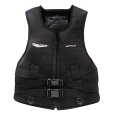 Buffalo 救生背心 黑色 - 男女通用 安全扣環設計 輕巧舒適