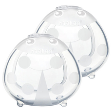 haakaa 母乳矽膠瓢蟲集乳墊 Set 2入 75ml容量 100%食品級矽膠製成 不含BPA PVC和鄰苯二甲酸鹽 無需電源線或電池 便攜式且靜音, 1組