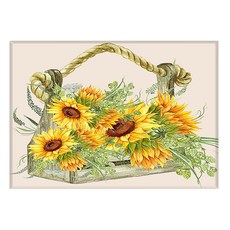 HEYEO DIY鑽石畫 帆布款 40 x 50 cm, 1套, 03. 向日葵 KS-004