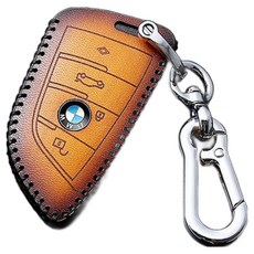 하마테 BMW 레트로 가죽 키케이스 C타입, 브라운, BMW 신형타임