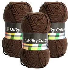 Brandyarn Milky Cotton 黑色編織線, 77號 摩卡