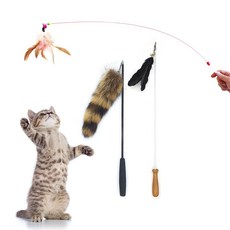 Nature Pet Nyangnyangi 釣魚竿 3 件套, 混色, 1套