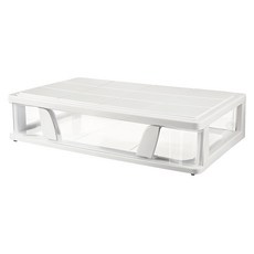 抽屜式床底收納箱 優質PP材質 居家辦公適用, 白色, 1個