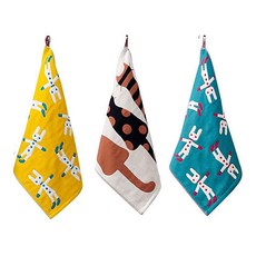 ABM 北歐風掛環毛巾 35 x 40 cm, 隨機出貨, 3個