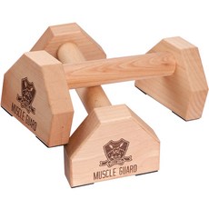 MuscleGuard 原木伏地挺身架 健身器材, 木質, 1個